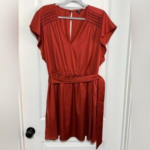 Express Rust Mini Dress with Belt